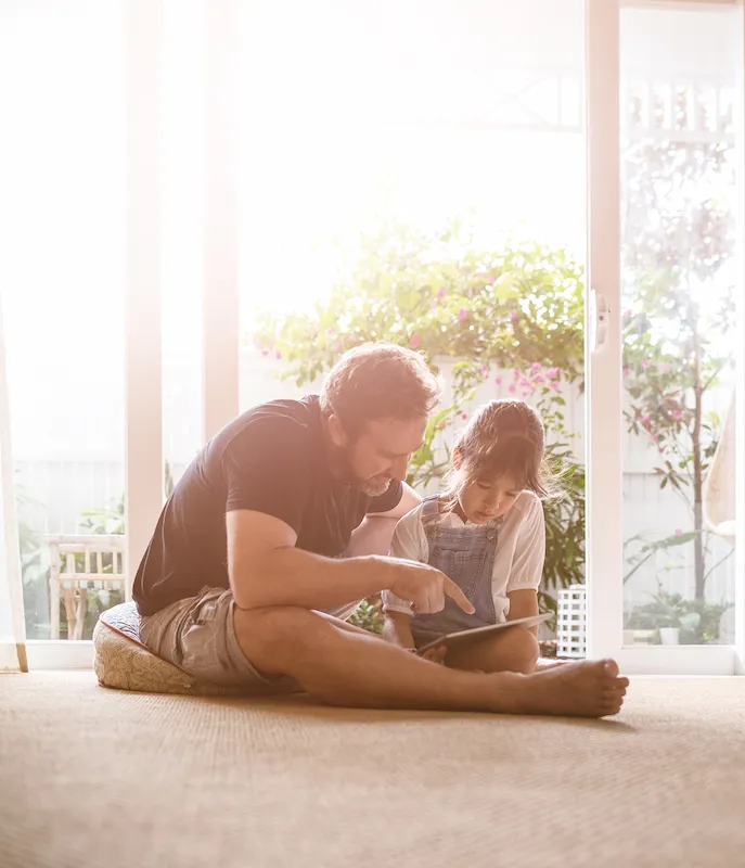 Familia protegida con alarma Prosegur activa